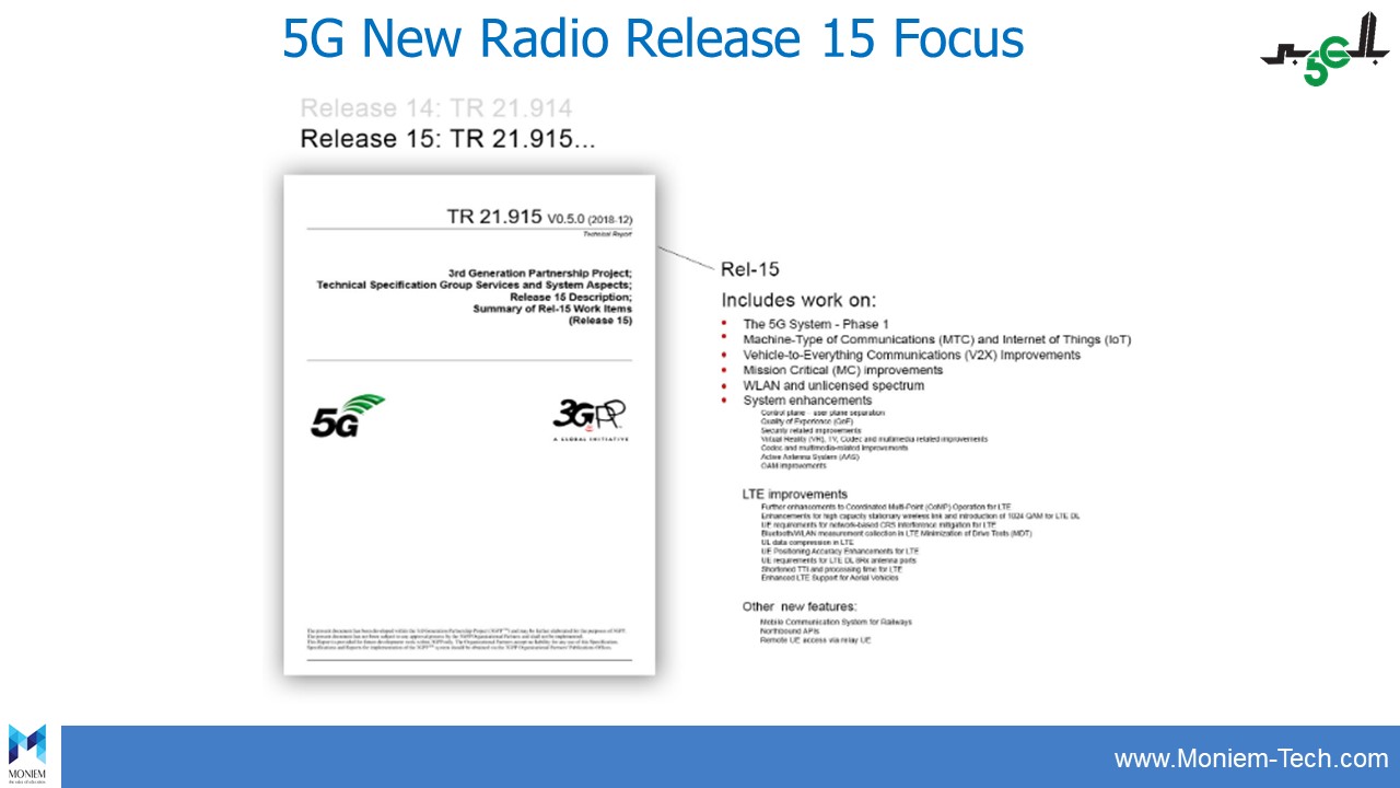 5G New Radio Release 15 Focus